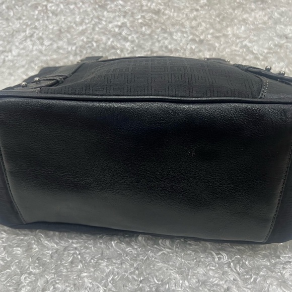 Givenchy Black Monogram Canvas and Leather Zip Satchel - Picture 6 of 15